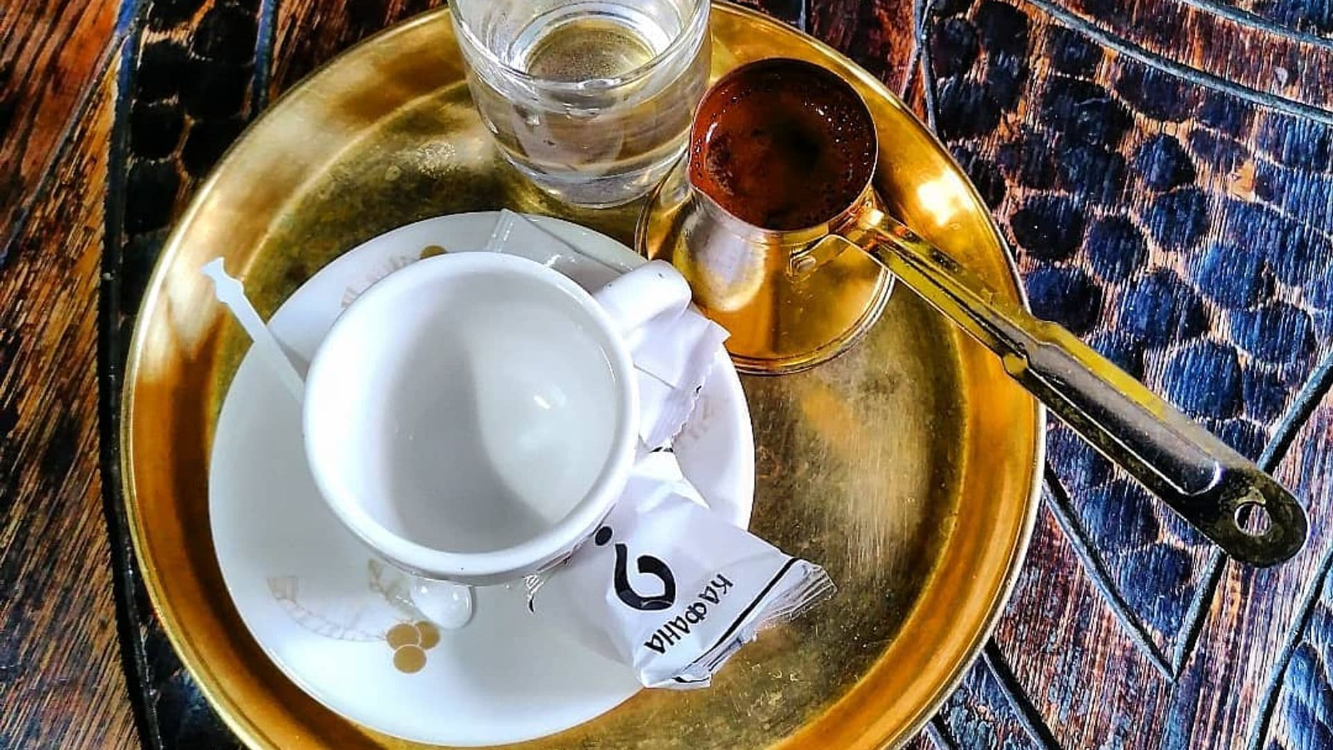 Traditionally served coffee